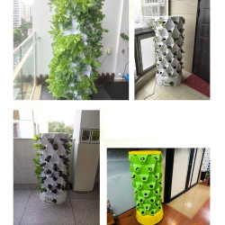 Aeroponics Equipment Pineapple Tower Garden Vertical Hydroponic Growing System 8 Layers 64 Plants