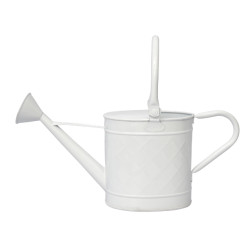 Better Homes & Gardens 8.5" Metal Watering Can, White