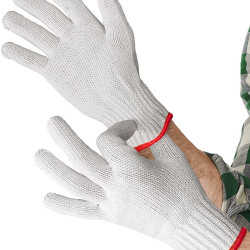 PUREVACY Cotton String Knit Gloves with Elastic Knit Wrist for Men & Women. Hand Protection for Warehouse; Gardening; BBQ