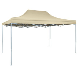Professional Folding Party Tent 118.1"x157.5" Steel Cream