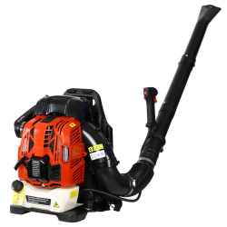 76cc gasoline backpack  leaf blower 4 cycle engine gas powered with nozzle extension fow lawn care