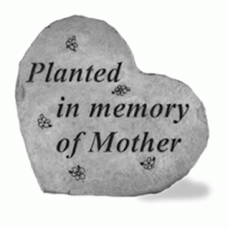 Kay Berry- Inc. 89220 Planted In Memory Of Mother - Heart Shaped Memorial - 8.5 Inches x 7 Inches