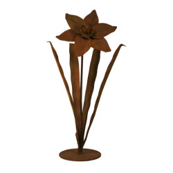 Patina Products S672 Small Daffodil Garden Sculpture - Amber